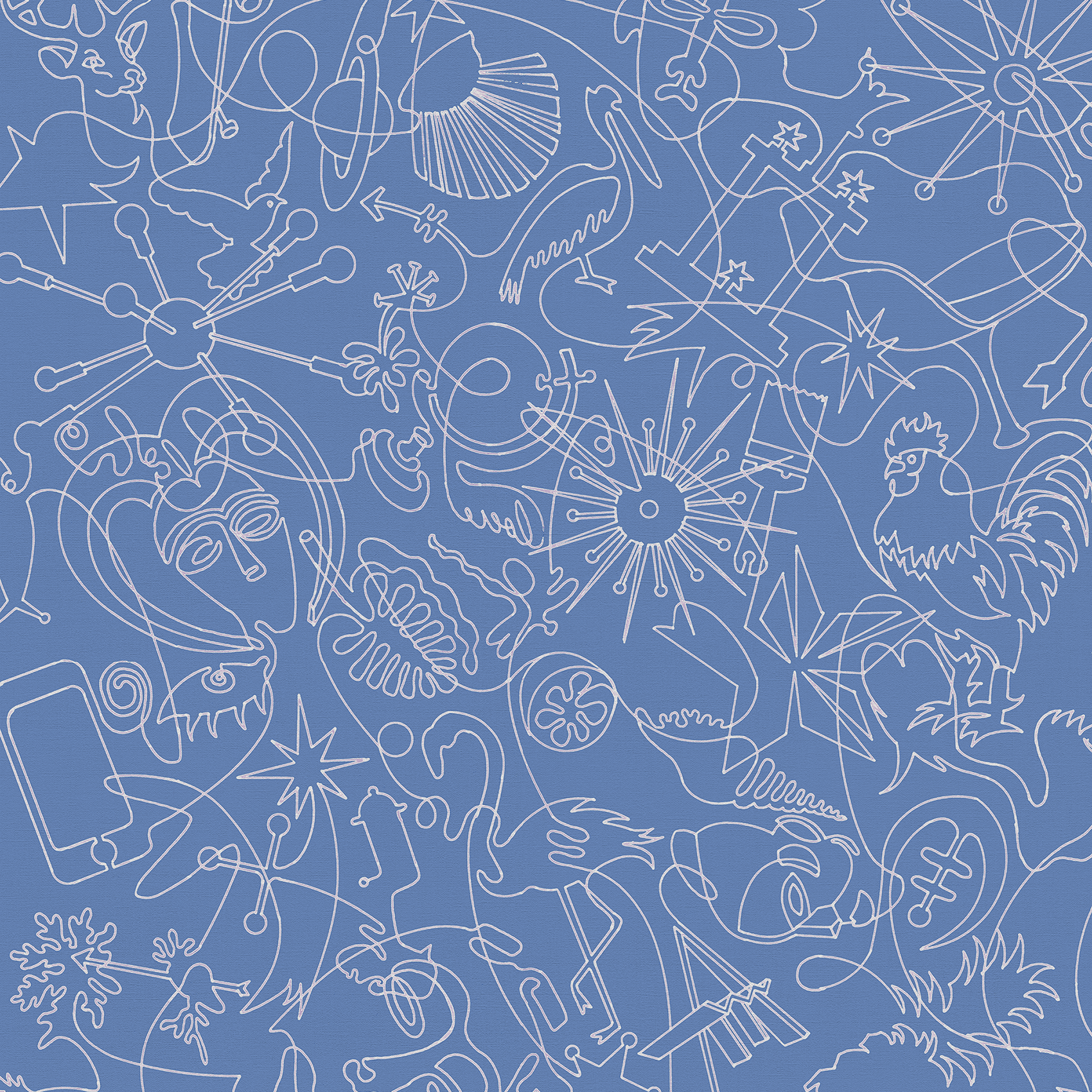 Aegean Sky Murals One-Line B Wallpaper