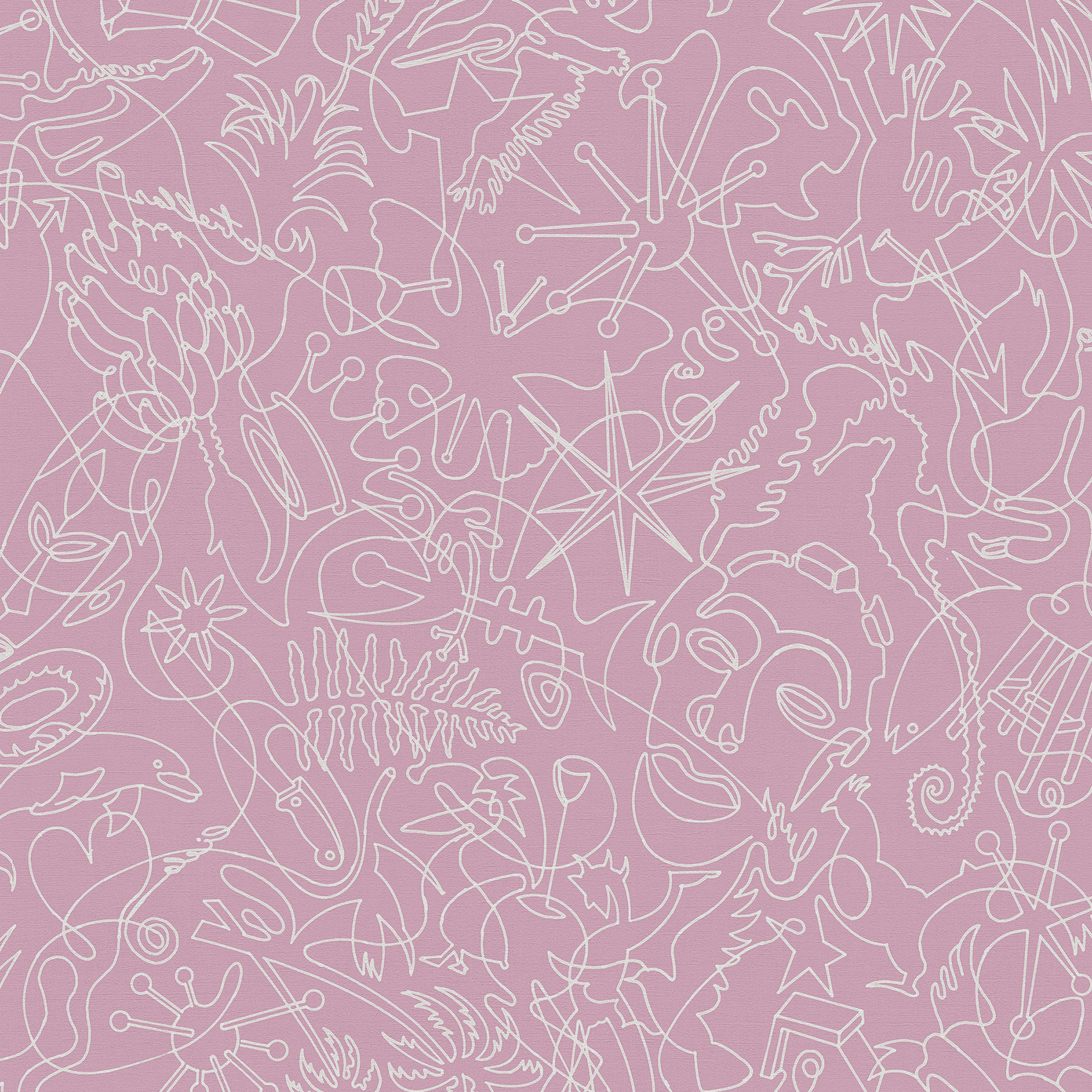 Rose Murals One-Line A Wallpaper