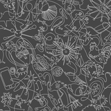 Black & White Murals One-Line B Wallpaper