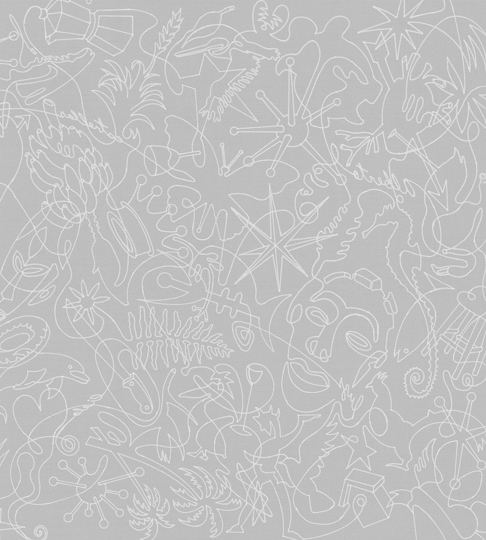 Silver Murals One-Line A Wallpaper