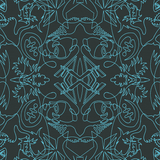 Black and Aqua One-Line A Wallpaper