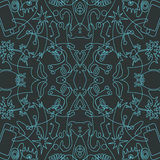 Black and Aqua One-Line B Wallpaper