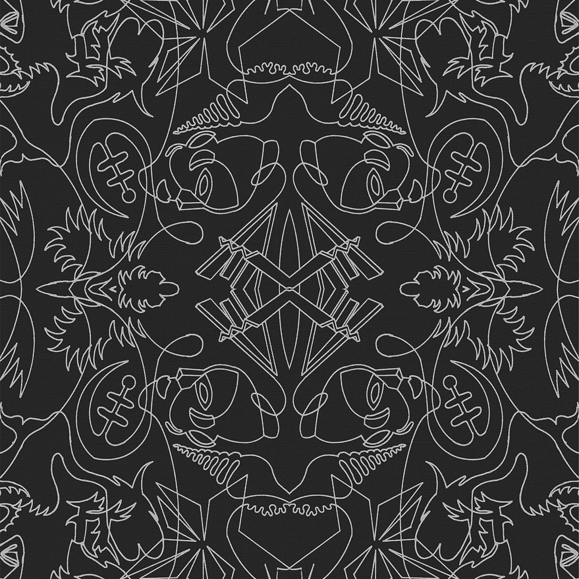 Black and White One-Line A Wallpaper