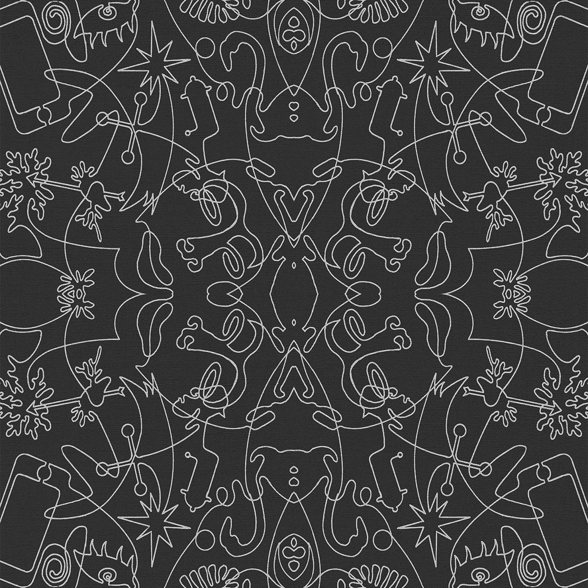 Black and White One-Line B Wallpaper