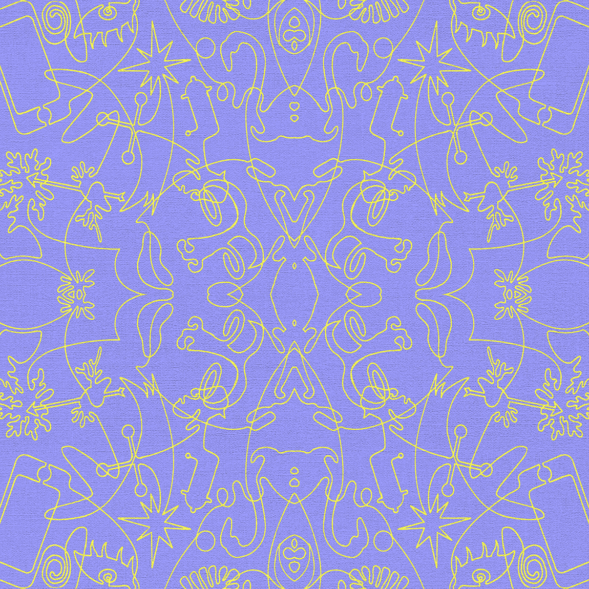 Lilac One-Line B Wallpaper