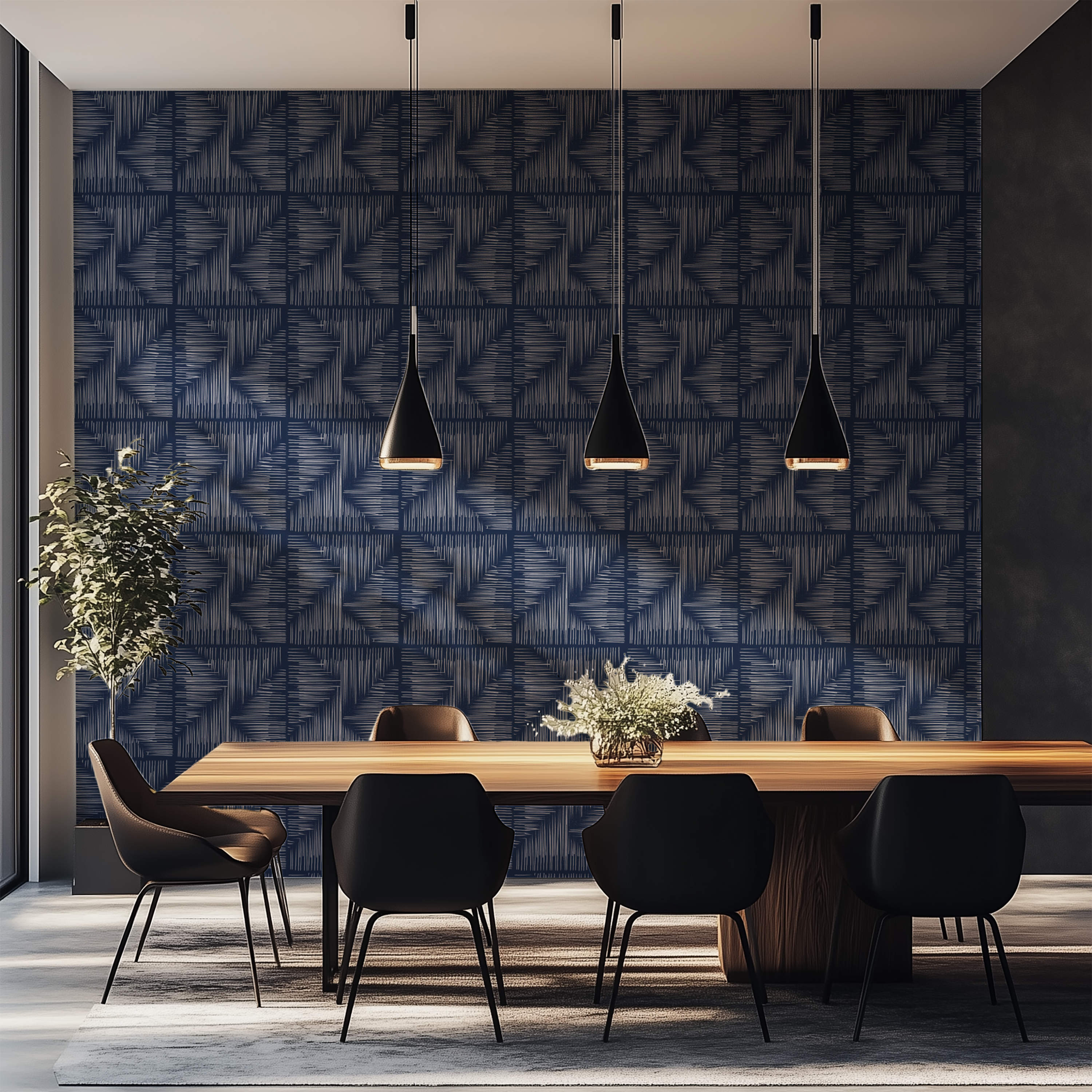 Chopsticks Inverted Dinning Room Scene | Casamonte x Marc  Michaels Wallcovering