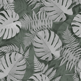 3D Jungle Pattern in Green