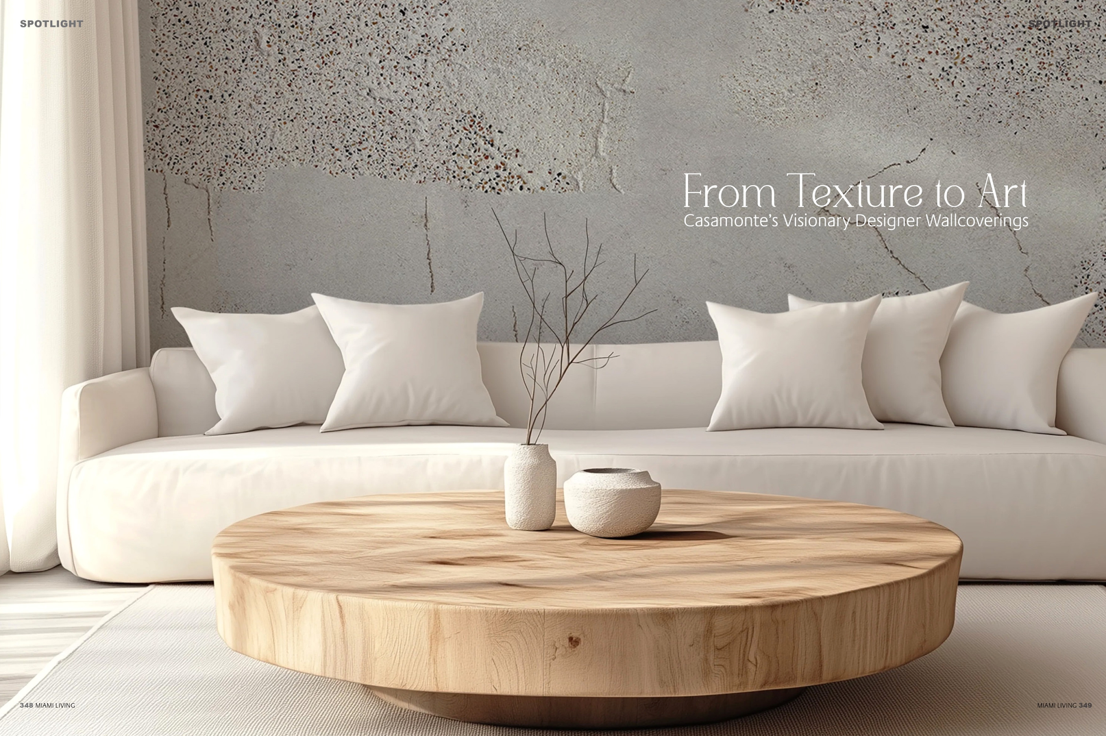 Casamonte Featured in Miami Living Magazine: From Texture to Art