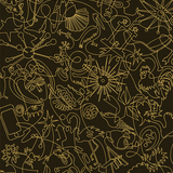 One-Line Murals - Gold