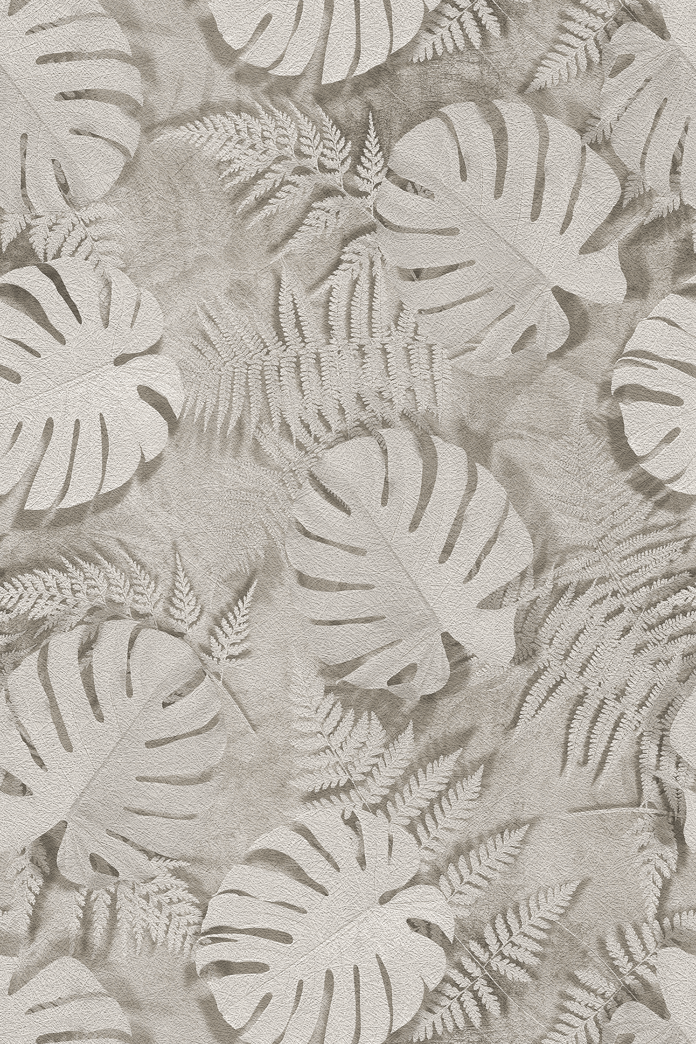 3D Jungle Pattern in Beige