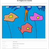 el pajaro en flores